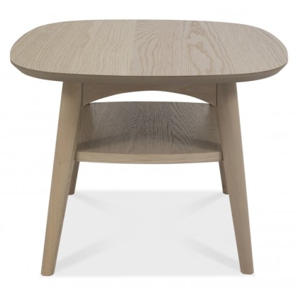 Dansk Scandi Oak Lamp Table With Shelf