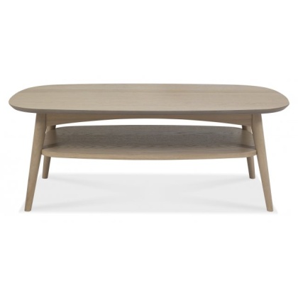 Bentley Designs Dansk Scandi Oak Coffee Table With Shelf