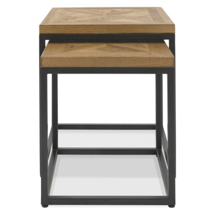 Bentley Designs Indus Rustic Oak Nest Of Tables