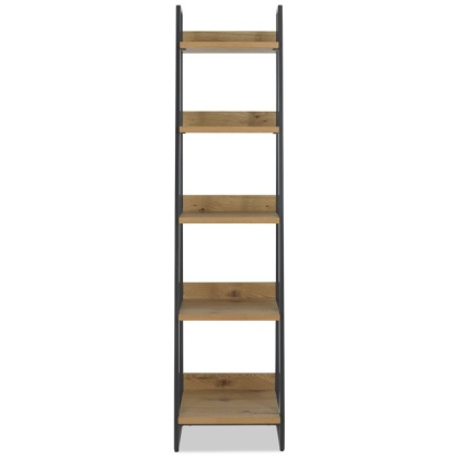 Indus Rustic Oak Narrow Open Shelving Unit