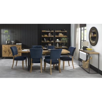 Indus Rustic Oak Indus Rustic Oak 6-8 Dining Table & 6 Indus Dining Chairs