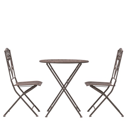 Gallery Brindisi Outdoor Bistro Set Noir
