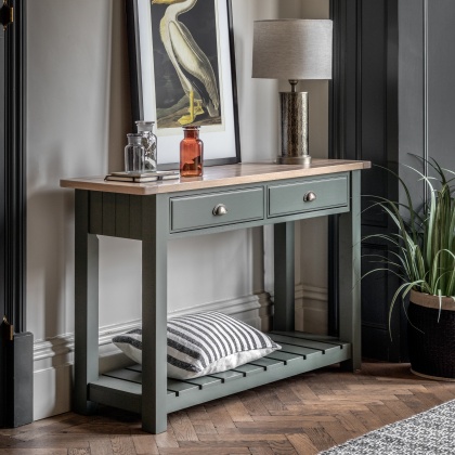 Gallery Eton 2 Drawer Console Moss