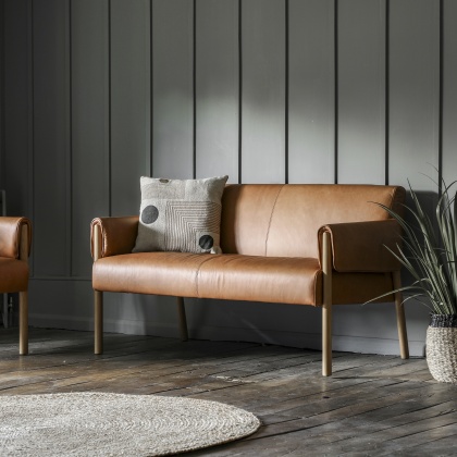 Gallery Direct Stratford 2 Seater Sofa Brown Leather Gallery Direct Stratford 2 Seater Sofa Brown Leather