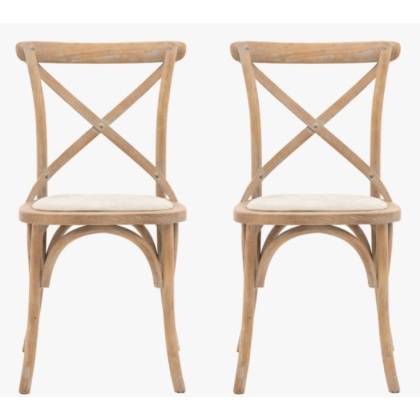 Gallery Washed Oak Cafe Chairs (Set Of 2) Gallery Washed Oak Cafe Chairs (Set Of 2)