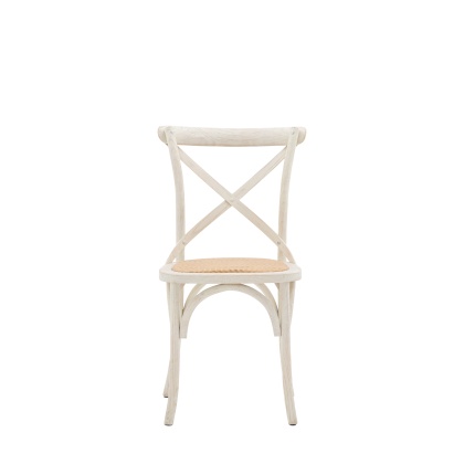Gallery Cafe Chair White Rattan (Set of 2) Gallery Cafe Chair White Rattan (Set of 2)