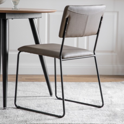 Gallery Chalkwell Dining Chair Silver Grey (PAIR)