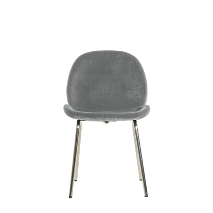 Gallery Flanagan Dining Chair Light Grey Velvet (PAIR) Gallery Flanagan Dining Chair Light Grey Velvet (PAIR)