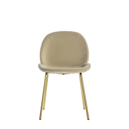 Gallery Flanagan Dining Chair Oatmeal Velvet (PAIR) Gallery Flanagan Dining Chair Oatmeal Velvet (PAIR)