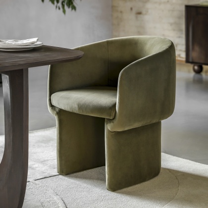Gallery Holm Dining Chair Moss Green (PAIR)