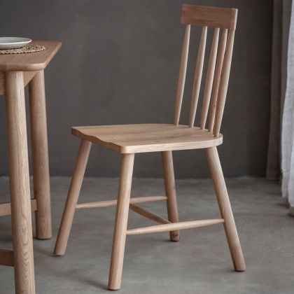 Gallery Kingham Dining Chair Oak (PAIR)