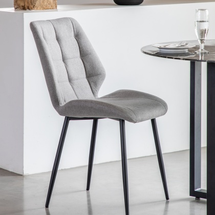 Gallery Manford Dining Chair Light Grey (PAIR)