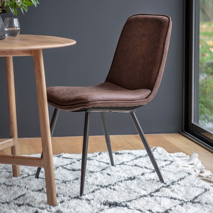 Gallery Newton Dining Chair Brown (PAIR)