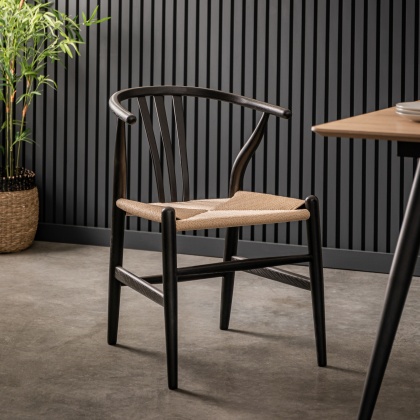 Gallery Whitney Dining Chair Black (PAIR)