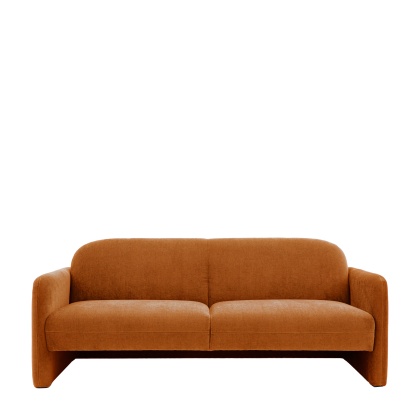 Gallery Direct Massa 3 Seater Sofa Amber Gallery Direct Massa 3 Seater Sofa Amber