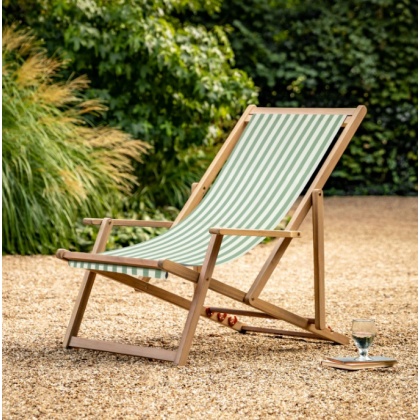 Brentham Deck Chair Verde Stripe