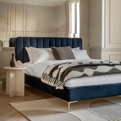 Gallery Kensington 5' King Size Bed Indigo