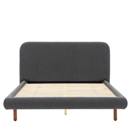 Gallery Rabley 5' King Size Bed Charcoal Gallery Rabley 5' King Size Bed Charcoal