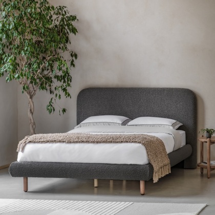 Gallery Rabley 5' King Size Bed Charcoal