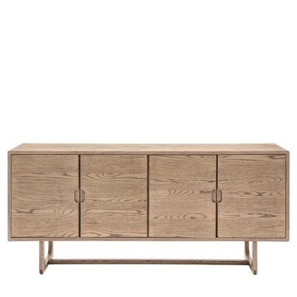 Gallery Direct Craft 4 Door Sideboard Smoked Gallery Direct Craft 4 Door Sideboard Smoked