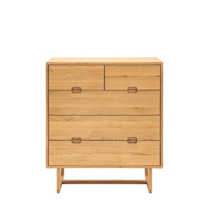 Gallery Direct Craft 5 Drawer Chest Natural Gallery Direct Craft 5 Drawer Chest Natural