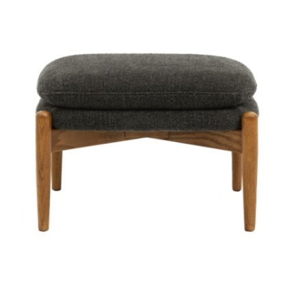 Gallery Direct Datsun Footstool Charcoal Boucle