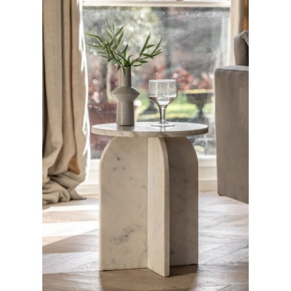 Gallery Amalfi Side Table White