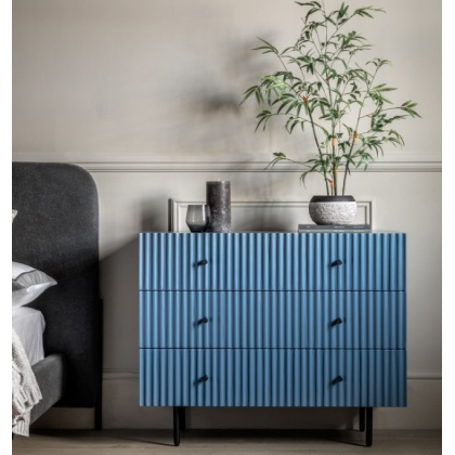Gallery Buckhurst 3 Drawer Chest Blue