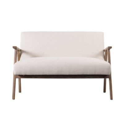 Gallery Direct Neyland 2 Seater Sofa Natural Linen Gallery Direct Neyland 2 Seater Sofa Natural Linen