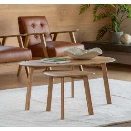 Gallery Direct Madrid Coffee Table Nest Oak Gallery Direct Madrid Coffee Table Nest Oak