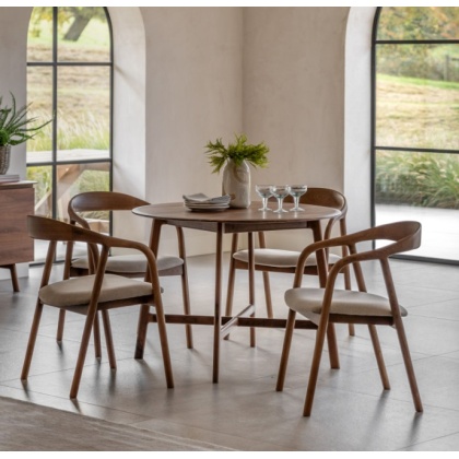 Gallery Madrid Round Dining Table Walnut