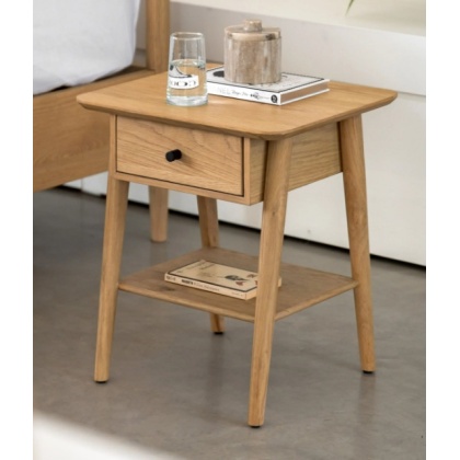 Gallery Hatfield 1 Drawer Bedside Natural