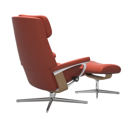 Stressless Paul Chair and Stool with Cross Base