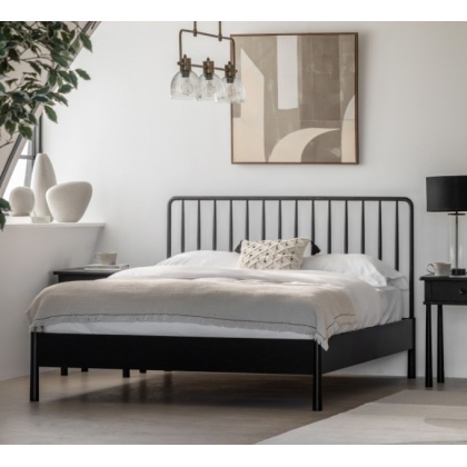 Gallery Wycombe 5ft King Spindle Bed Black