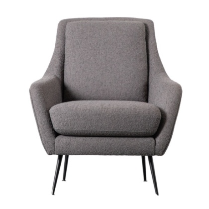 Gallery Direct Brompton Armchair Dark Grey Linen Gallery Direct Brompton Armchair Dark Grey Linen