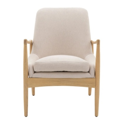 Gallery Carrera Armchair Natural Linen Gallery Carrera Armchair Natural Linen