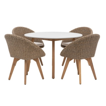Gallery Avena 4 Seater Round Dining Set