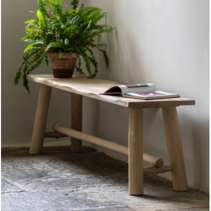 Gallery Alberta Bench Natural Rustic Small