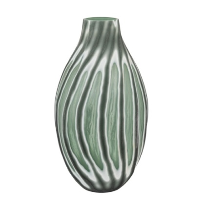 Morella Swirl Hand Carved Glass Vase Large Morella Swirl Hand Carved Glass Vase Large