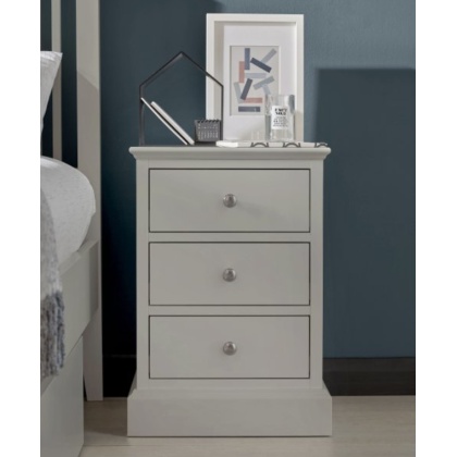 Bentley Designs Ashby Soft Grey 3 Drawer Nightstand
