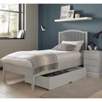 Bentley Designs Ashby Soft Grey Slatted 3' Single Bedstead