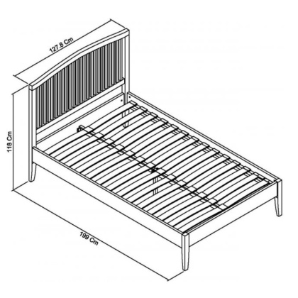 Bentley Designs Ashby Soft Grey Slatted 4' Small Double Bedstead