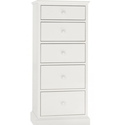 Bentley Designs Ashby White 5 Drawer Tall Chest Bentley Designs Ashby White 5 Drawer Tall Chest