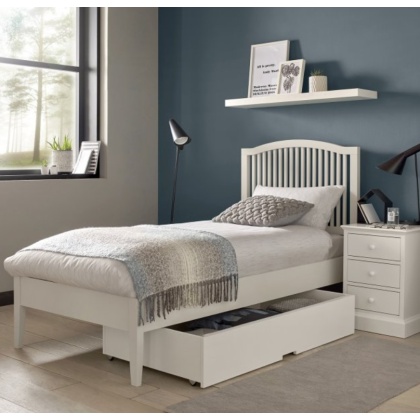 Bentley Designs Ashby White Slatted 3' Single Bedstead