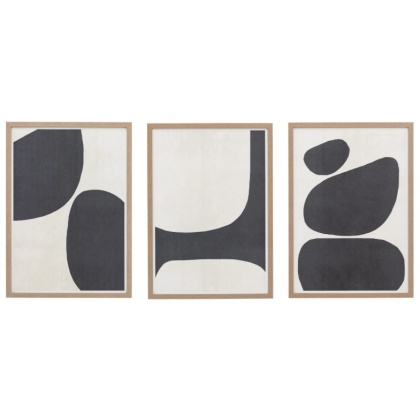 Pebble Collection Framed Canvas Set of 3