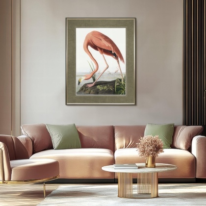 Vintage Flamingo Framed Art