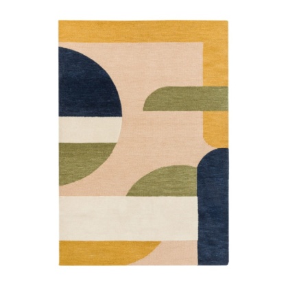 Fulton Geo Wool Rug – Large Mid Century Abstract Fulton Geo Wool Rug – Large Mid Century Abstract