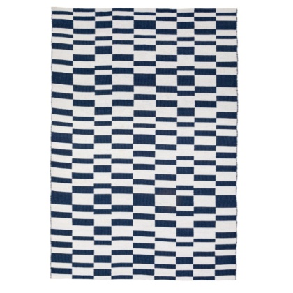 Kingston Jacquard Blue Rug Large Kingston Jacquard Blue Rug Large