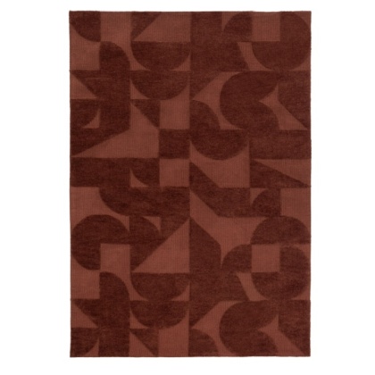 Large Cortland Block Rug in Nutmeg – Abstract Geometric Design Large Cortland Block Rug in Nutmeg – Abstract Geometric Design