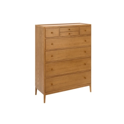 Ercol Salina 2103 8 Drawer Tall Chest | Vintage Ash
